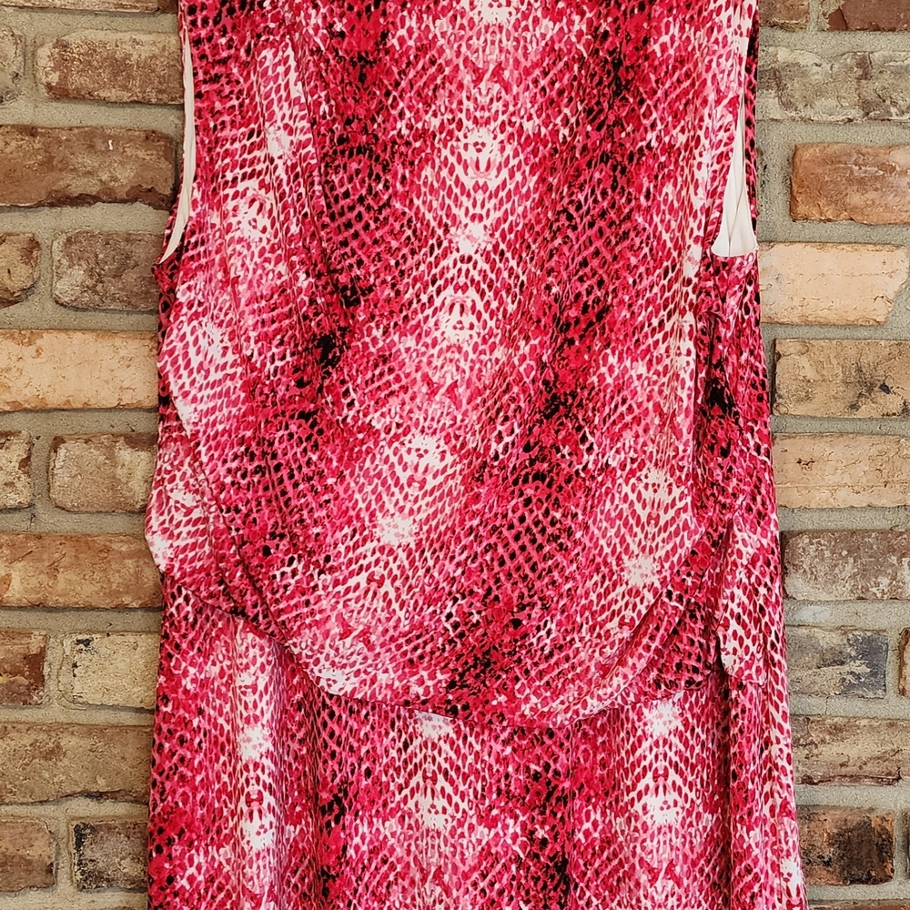 Anne Klein Vibrant Pink Patterned Dress
